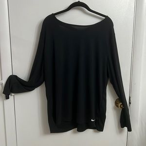 Nike | Dri-fit black long sleeve tee w/ strappy open back | XXL